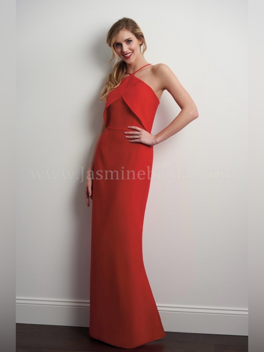 NWT JB Red Halter Evening Gown, size 10
